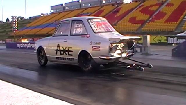 Mazda Rotary 13b Turbo powered Toyota corolla Drag car Runs 8 seconds смотреть онлайн