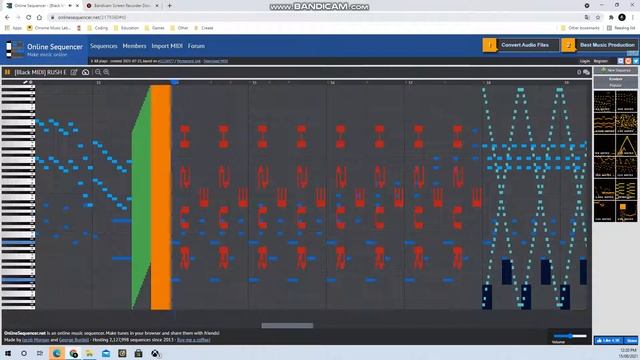 Rush E Remake On Online Sequencer (This Caused Lag)