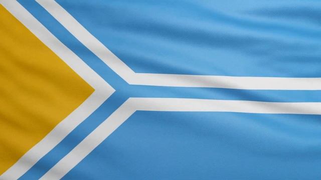 Флаг Республики Тыва. Флаги субъектов РФ. Зацикленное видео. Бесплатный футаж. смотреть онлайн