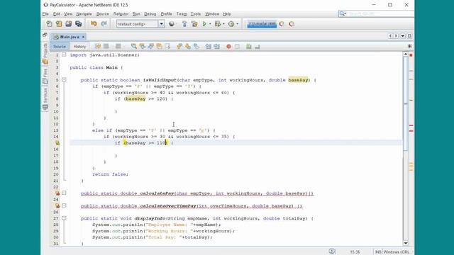 PayCalculator for full-time and part-time employees in java смотреть онлайн
