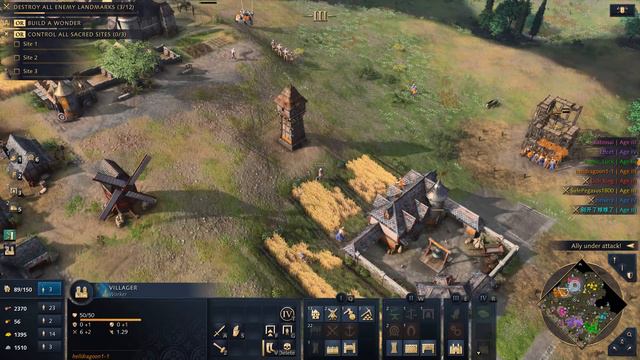 Age of Empires 4 - 4v4 EPIC OPEN MAP BATTLE | Multiplayer Gameplay смотреть онлайн