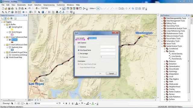 ArcGis Splitting a line into an equal number of parts смотреть онлайн