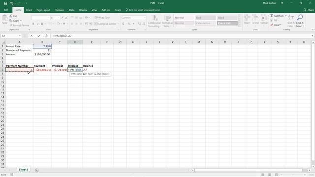 How to Build an Amortization Table in Excel 2016 смотреть онлайн