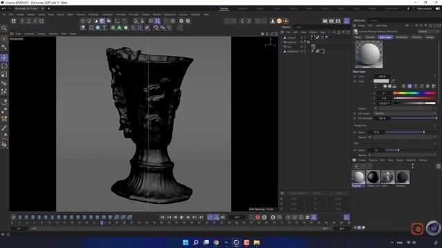 Convert 3d Model glTF to obj - Cinema 4D s26 - Photoshop 2022 - Corona Render смотреть онлайн