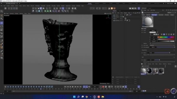 Convert 3d Model glTF to  obj - Cinema 4D s26 - Photoshop 2022 - Corona Render
