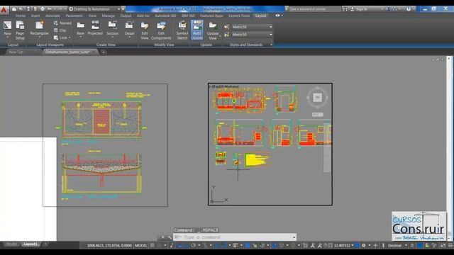 AutoCAD 2015: Como montar uma folha com desenhos em diferentes escalas? (MODEL SPACE e PAPER SPACE) смотреть онлайн