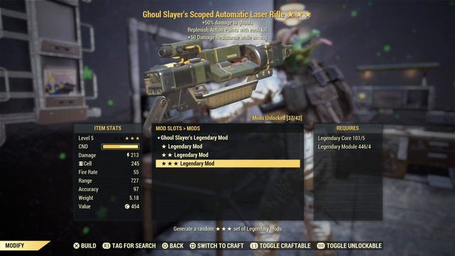 Crafting 10 Legendary NW Hacked Laser Rifles !! - Fallout 76 смотреть онлайн