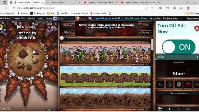 Infinity cookies Cookie Clicker and 3 more pages Personal Microsoft Edge 2023 09 22 16 55 14 смотреть онлайн