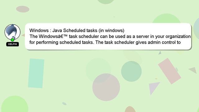 Windows : Java Scheduled tasks (in windows) смотреть онлайн