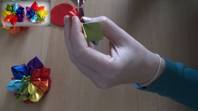 Flower Kanzashi Master Class hand made DIY Tutorial Цветик-Семицветик КАНЗАШИ мастер класс смотреть онлайн