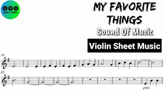 [Karaoke] My Favorite Things - Ost. Sound Of Music [Violin Sheet Music]