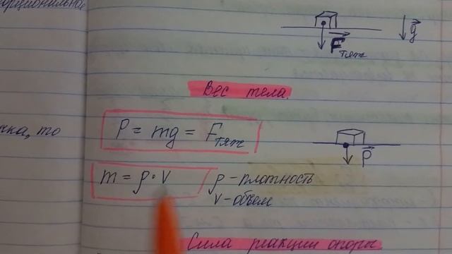 Сила тяжести, Вес тела, Сила реакции опоры смотреть онлайн