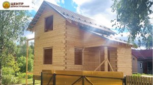 Деревянный дачный дом 4 на 6 + пристройка. Обзор дома из бруса от Центра Домостроения в Сыктывкаре