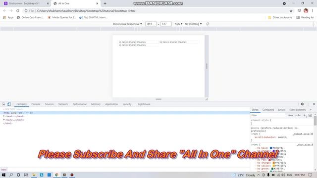 Bootstrap 5 Full Tutorial In Hindi (Part-6) Responsive Column With help of row-col class смотреть онлайн