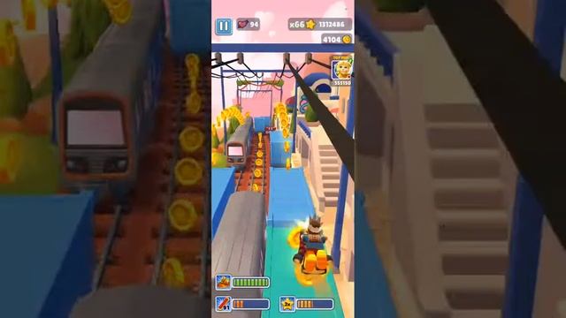 Subway Surfers music race funny iOS Android mobile gameplay by Tom pagol смотреть онлайн
