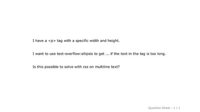 CSS : Is it possible to use text-overflow:ellipsis on multiline text? смотреть онлайн