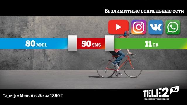 Tele2 - Тариф "Меняй всё". Подключай Безлимитные соц.сети и легко обменивай ресурсы между собой смотреть онлайн