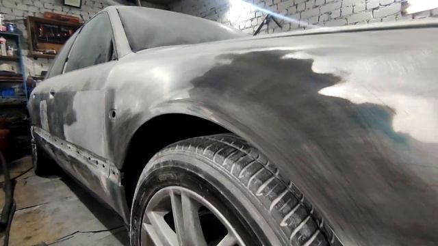 Подготовка переда под грунт Audi A8 D2