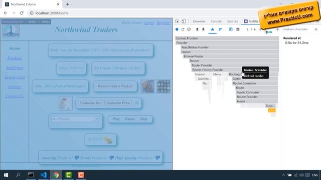 תוסף מיוחד ל-Chrome לדיבאג - React Developer Tools - Profiler смотреть онлайн