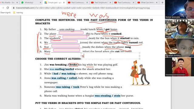 PAST CONTINUOUS TENSE смотреть онлайн
