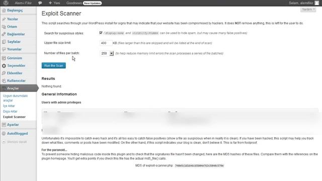 Wordpress Exploit Scanner Eklentisi смотреть онлайн