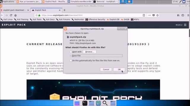 Лабараторная №5 Установка JAVA+ установка и запуск EXPLOIT PACK KALI LINUX.mp4 (69.1 Мб) смотреть онлайн