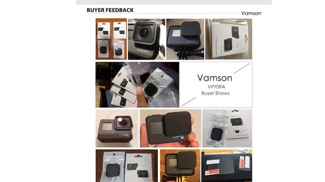 Защитный чехол Vamson для Gopro Hero черный аксессуары 3 в 1 Защитная