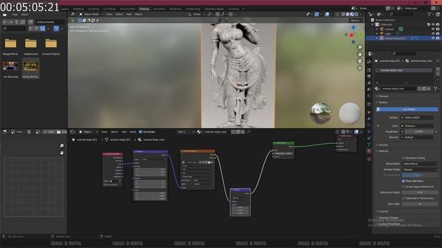 Blender Tutorial :how to create height map directly from image using shading node смотреть онлайн