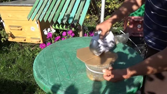 Извлекаю пергу в домашних условиях. Как выбить пергу. Как добыть пергу из сот. Хранение перги. смотреть онлайн