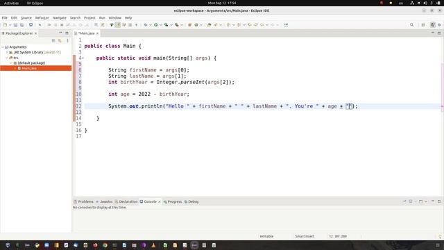 How to pass arguments to a Java application using Eclipse AND Command Line (Terminal) смотреть онлайн
