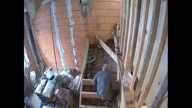 Монолитная лестница в таунхаусе ЖК Каскад Парк смотреть онлайн