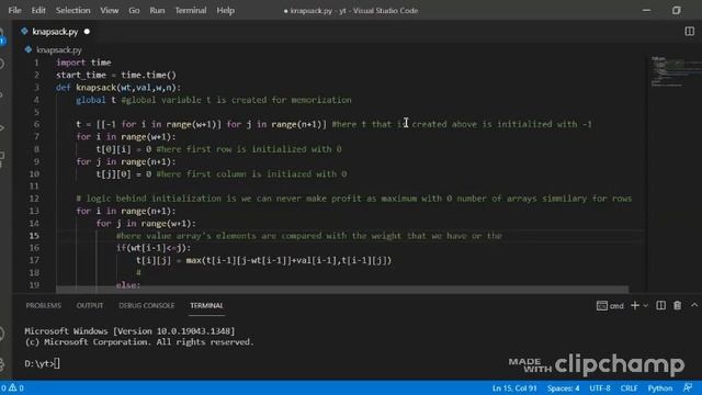 Knapsack Problem Using Python | Dynamic Programming смотреть онлайн
