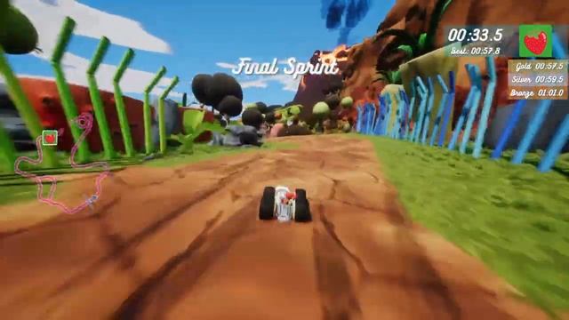 All-Star Fruit Racing - Coconui - Easy - Gold смотреть онлайн