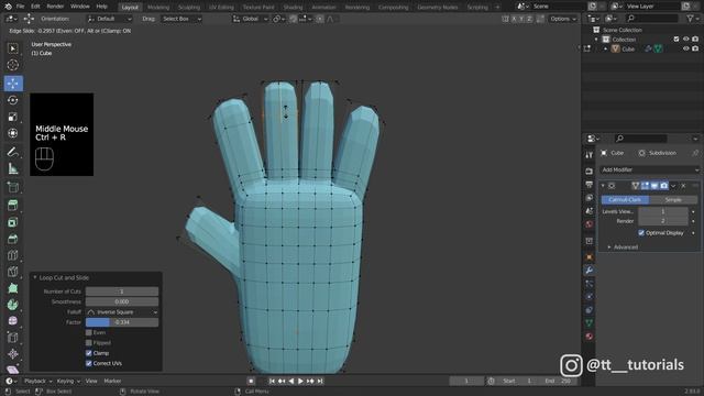 Blender Character Modeling | How to Model a Hand | Blender Tutorial смотреть онлайн