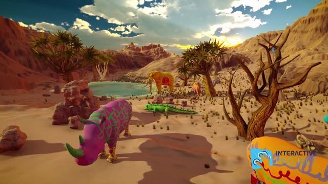 Африканские животные оживают на интерактивной стене. Ожившие рисунки Interactive-project для детей смотреть онлайн