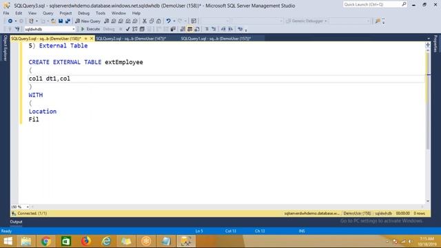 Cross Query Database Azure SQL Data Warehouse External Table Polybase смотреть онлайн