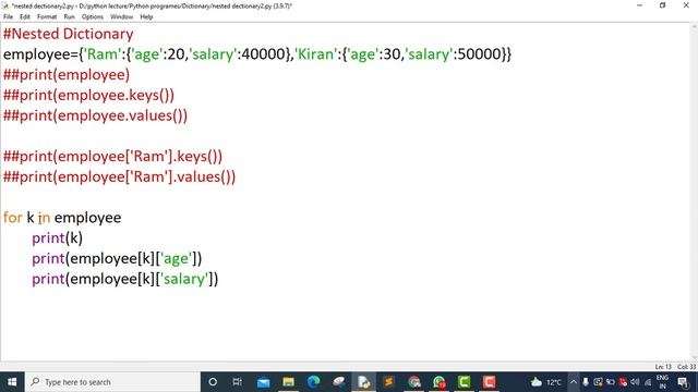 Part-5 Create nested dictionary in python смотреть онлайн