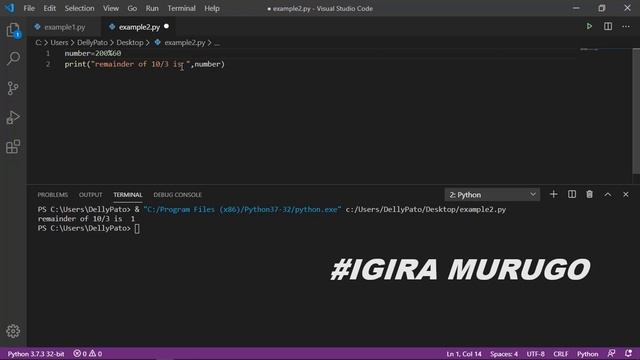 Begginer Python Tutorial 09|| modulo (remainder) operator смотреть онлайн