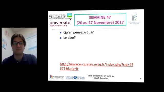 News en recherche en santé au travail: Semaine 47 (2017)= A VOUS смотреть онлайн