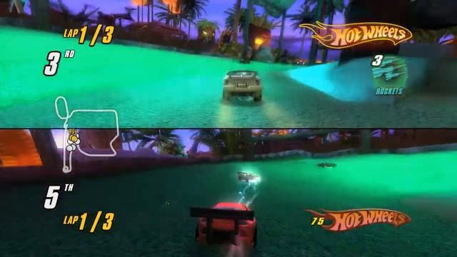 Hot Wheels: Beat That! Gameplay Mini Golf Tournament Split Screen смотреть онлайн