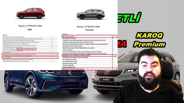 ÖTV MUAFİYETLİ ARAÇ KARŞILAŞTIRMA TİGUAN VS KAROQ - ÖTV MUAFİYETİ - ENGELLİ İNDiRiMLi ARABA