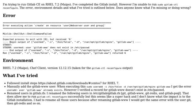 DevOps & SysAdmins: gitlab-ctl reconfigure error when creating user/group on initial install смотреть онлайн