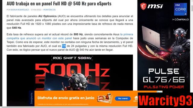 Asus Rog Swift 540 Hz Monitor Review смотреть онлайн