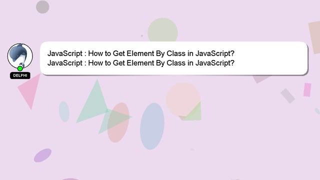 JavaScript : How to Get Element By Class in JavaScript? смотреть онлайн