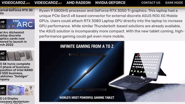 ASUS teases ROG Flow Z13 gaming tablet 2022 with discrete RTX GPU support upcoming смотреть онлайн