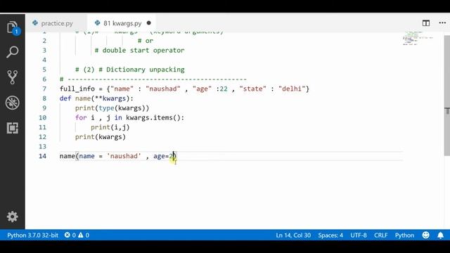 **kwargs in Python || Python tutorial смотреть онлайн