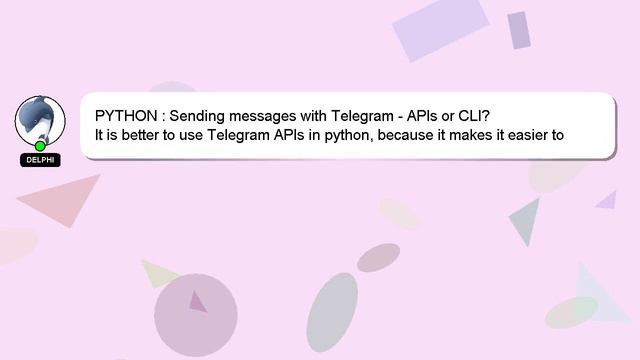 PYTHON : Sending messages with Telegram - APIs or CLI? смотреть онлайн