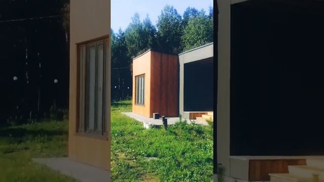 Не большой каркасный домик. в планировке: сауна, кухня, комната отдыха и санузел. смотреть онлайн