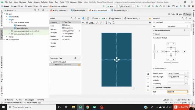How to make a button to start another activity using Intent in kotlin in android studio tutorial смотреть онлайн