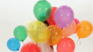 Girl Playing With Balloons